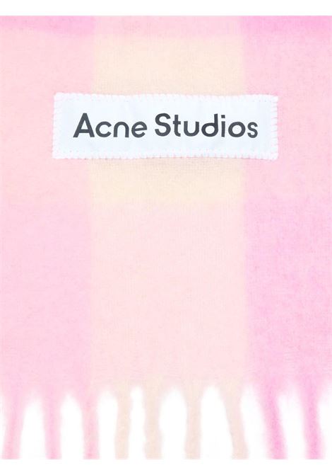 sciarpa mohair a quadri unisex rosa ACNE STUDIOS | CA0084DTL
